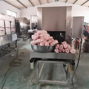 网带式肉类烤毛设备 烧鸡毛机器 猪肘子喷毛机 景翔制造