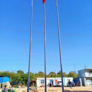 不锈钢旗杆 锥形一体旗杆 手动电动升降旗 安装生产商苏州灿宇建材 CY-BXGQG22