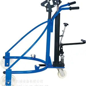 佛山多功能油桶搬运车 脚踏式手动液压叉车 升高装卸车
