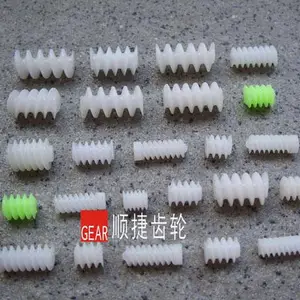供应塑料蜗杆 多头塑胶蜗杆m0.4×φ4.75×13.5×1.47孔 三头蜗杆