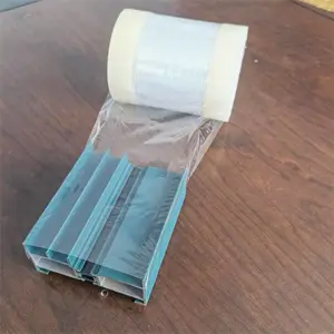 蓝色PE保护膜 两边涂胶款 适用玻璃等 易撕粘无残胶 铝合金门窗黑白膜