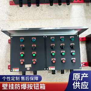 两钮防爆操作柱 防爆就地操作柱 化工泵房壁挂式启停控制箱体