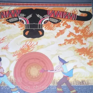 哈尼族墙体彩绘手绘墙绘墙画墨江普洱彩绘红河墙绘墙画哈尼族文化