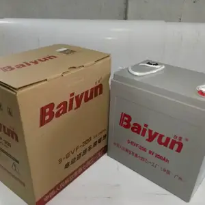 白云蓄电池 6V200Ah 巡逻车电池 观光电瓶车 3-EVF-200