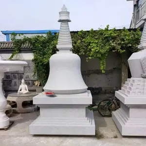 繁盛雕塑007号寺庙雕塑2米高石雕花岗岩石灯、汉白玉佛塔