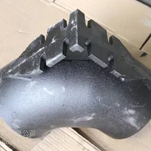 W型铸铁鸭脚支撑双45度弯头 卡箍连接铸铁排水管件鸭脚支撑弯头75河北航策