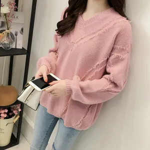 便宜女装毛衣打底衫秋冬毛衣批发加厚圆领针织衫宽松厚毛衣清货