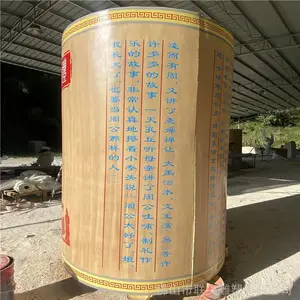 广东玻璃钢雕塑厂家 室内玻璃钢圆柱雕塑定制