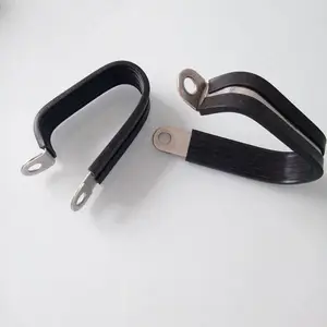 R 型多管连胶条管夹 浸塑包胶多管管卡 电缆波纹管 柔性线束固定抱箍