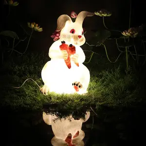 LED兔子灯树脂造型动物灯户外防水公园草坪灯景观灯