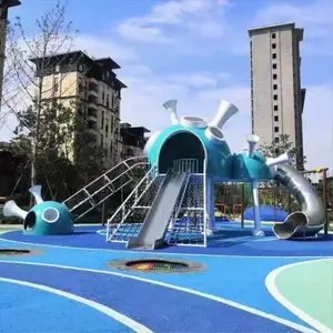 大型园区内游乐设施不锈钢景观雕塑独特造型制作安装厂 家