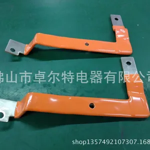 动力电池铜排浸塑套管 储能铝排连接件浸塑 软连接铜排包胶浸胶加工