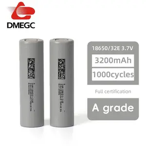 DMEGC 18650-32E 3.7V 3200mAh 3C NCM电池,1000次循环,适用于电动自行车、家用电器和无人机