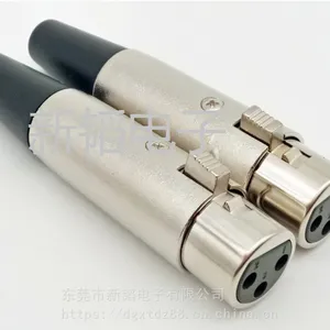 厂家供应日式 三芯卡农头 3芯音响话筒头 麦克风插头XLR卡龙 卡侬