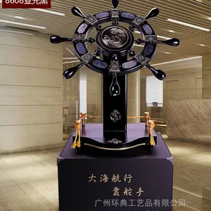 梧州舵摆件 实木礼品定制厂家 河南开业大鼎大摆件礼品