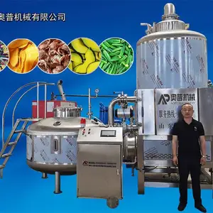 草莓真空油炸机果蔬脆片真空油炸机脱水设备100L奥普机械供应