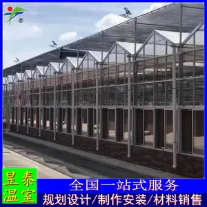 昱泰 钢制骨架阳光板覆盖 育苗种植设施 纹络连栋温室大棚 YTWSWL1783