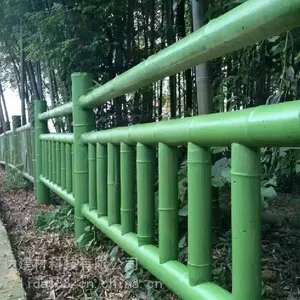 乡村改造仿竹木栏杆 河道仿木纹栏 杆 混凝土水泥栏杆