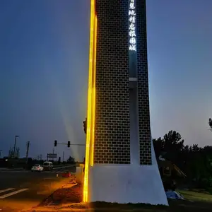 金三秒标识制作不锈钢精神堡垒 户外大型导视牌 景观小品等标识牌