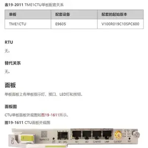��ΪE9612��ʱ�ӹ��ܵ�ϵͳ����ͨ�Ű�TMF1AUX ��������TMF1SCC