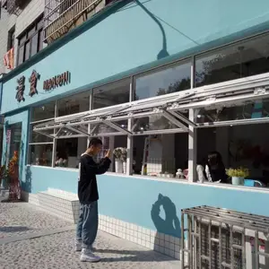 长沙上下折叠窗 提拉式折叠窗 黑色现货 外卖窗口专用窗