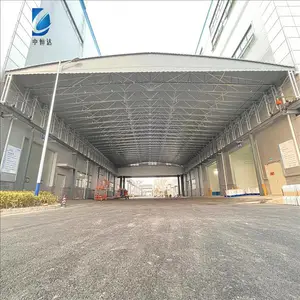 供应定制工业推拉移动仓库雨棚悬空电动雨棚