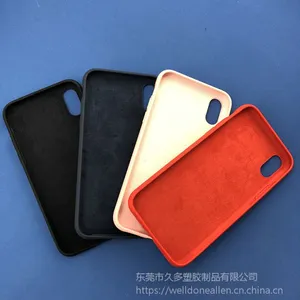 东莞厂家供应苹果IphoneX XS XS MAX XR全包液态硅胶手机壳 真正超纤液态硅胶手机壳