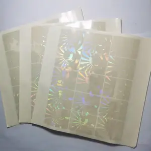 印刷白色字防伪标签 透明全息防伪贴纸 封口易碎防拆标签