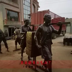 振昌工艺品(在线咨询)|纯铜人物劳作景观雕塑城市雕塑定做
