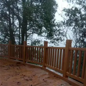 水泥护栏 混凝土围栏杆 栈道公园鱼塘仿木栅栏