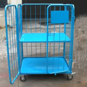锦川整理货周转可移动工具车 折叠仓储笼物流台车设计厂商
