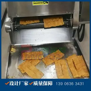 薄脆油炸生产线 煎饼果子夹饼油炸机 鹏福特芝麻饼油炸设备