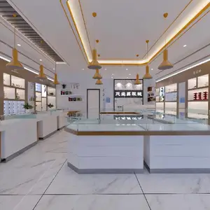 虹口复古风格眼镜店展柜设计装修