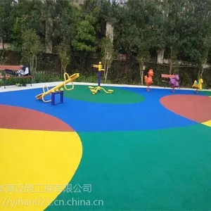 临海游乐场塑胶地坪施工