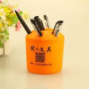 厂家直销定制定做创意塑料笔筒牙刷架可印logo二维码广告促销礼品