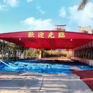 定制推拉雨棚 篮球场棚 地面电动伸缩棚 物流仓储棚 大排档烧烤棚