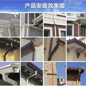自建房彩铝天沟檐沟落水管厂家直销铝合金雨水管阳光房成品天沟彩铝排水槽