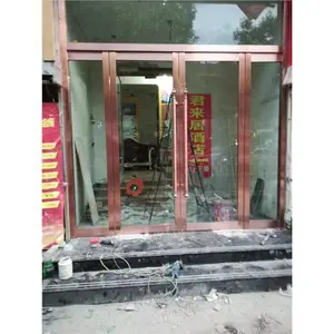 迎泽区不锈钢玻璃门安装 外表光滑 不易损坏