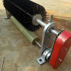 水泥厂无动力滚刷清扫器 皮带机毛刷扫煤器 清扫毛刷
