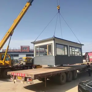 鞍山物流园区吸烟亭 工厂企业真石漆活动房门卫室 辽宁省景区厕所定制设计