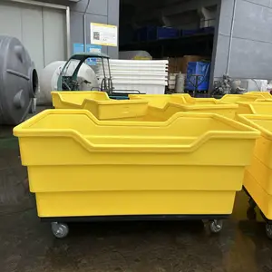 滚塑加厚布草车 酒店客房脏布草静音四轮周转推车