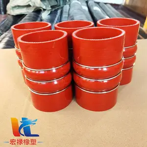 汽车硅胶驼峰管 夹布钢丝变径硅胶管 波纹中冷器软连接 宏禄定做
