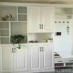 欧式白色实木鞋柜
