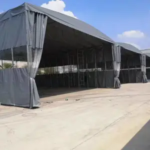 花溪大型推拉雨蓬移动雨篷仓库物流蓬大型推拉雨蓬仓库雨蓬伸缩遮阳蓬