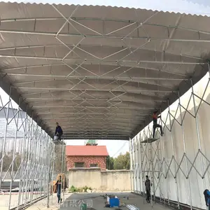 定做工厂仓库棚安装工地移动棚活动蓬推拉篷工厂仓库帐篷