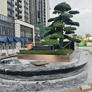 三员石业源头石材厂家 芝麻黑水景石材 黑色水景 公园/办公楼/商业建筑水景造型定制