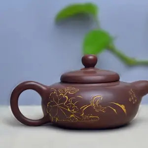 广西钦州揽众山坭兴陶茶壶如意壶,***的坭兴陶土