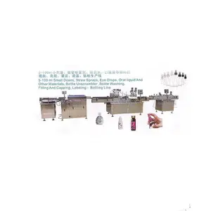 ZHX-XS全自动香水灌装旋压盖贴标生产线,***香氛香蜜灌装旋盖机,液体喷雾剂灌装机