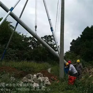 贵州省 手摇铝合金三角拔杆 方便灵活三角架扒杆机 管式三角架立杆机 锐天厂家