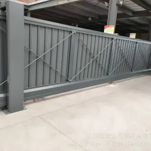 启功电动段滑门遥控铝合金直线门平移门无轨伸缩大门学校工厂分段自动门 段滑门动23-A1